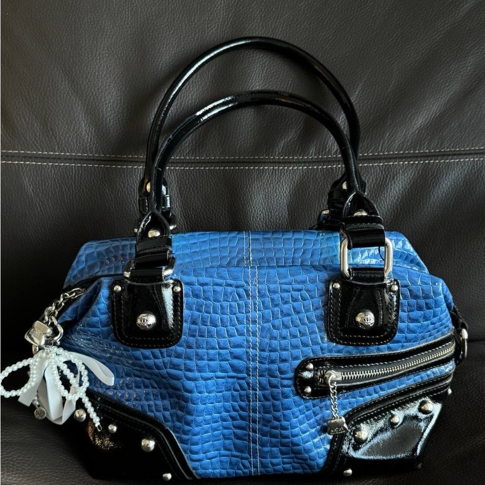 Y2K vintage Blue and Black Women's Handbag
